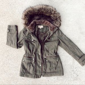 MICHAEL KORS Fur hood winter coat